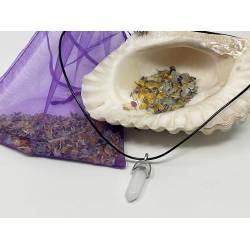 Pendentif Quartz Blanc