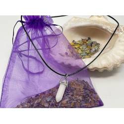 Pendentif Quartz Blanc