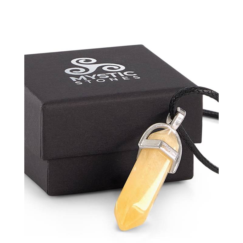 Citrine stone pendant, healing stone for natural abundance.