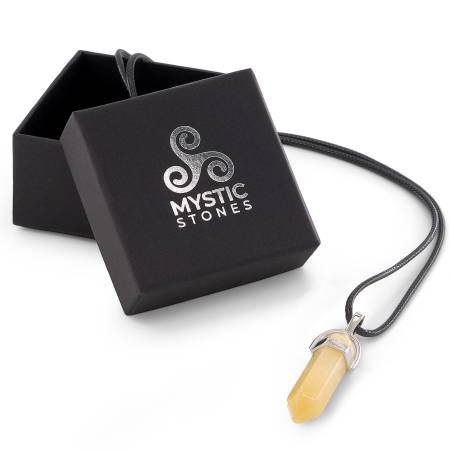 Citrine stone pendant, healing stone for natural abundance.