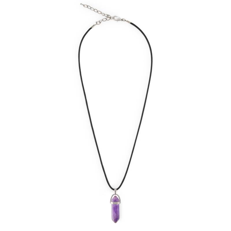 Collar de piedra de Amatista natural. Piedra energética sanadora y amuleto protector.