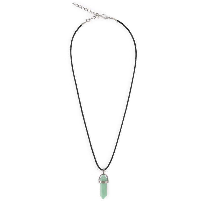 Collier avec pierre naturelle d'Aventurine verte, pendentif pierre naturelle énergétique et guérisseuse.