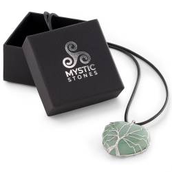 Colgante de Aventurina verde natural, atrae prosperidad y crecimiento personal.