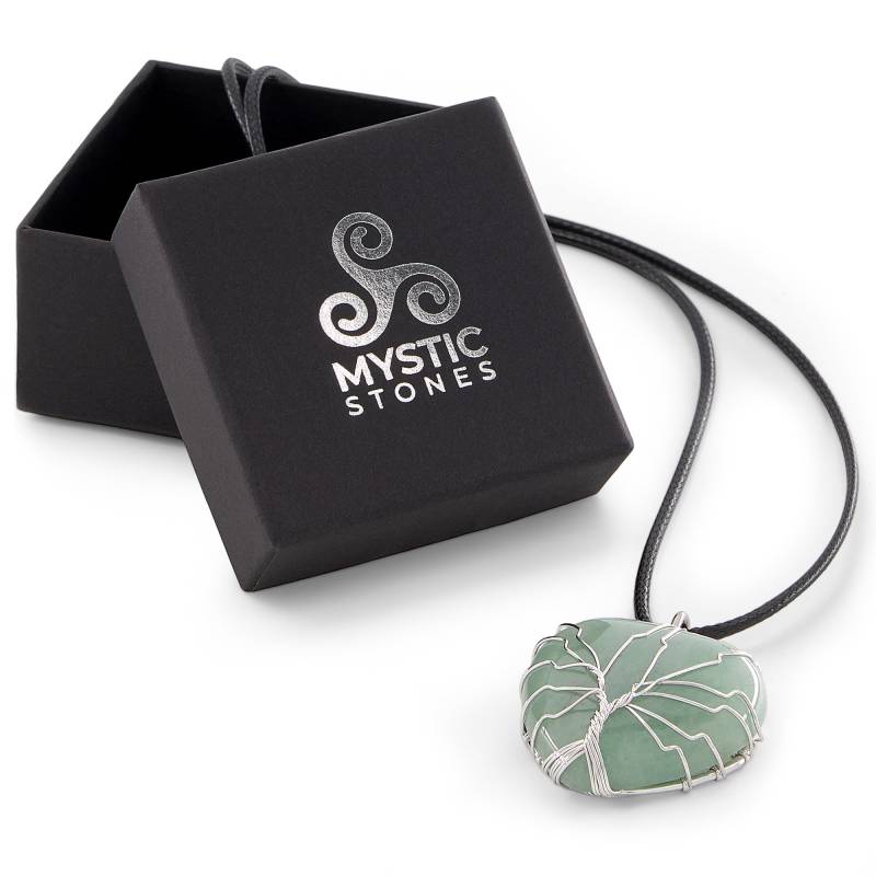 Colgante de Aventurina verde natural, atrae prosperidad y crecimiento personal.