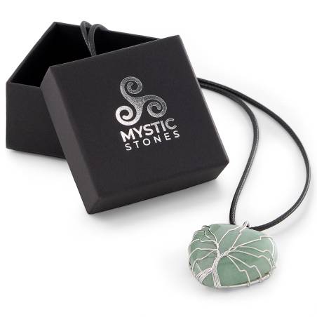Colgante de Aventurina verde natural, atrae prosperidad y crecimiento personal.