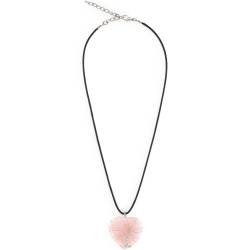 Colar Coração Quartzo Rosa