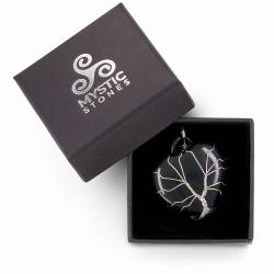 Colar Coração Obsidiana Negra