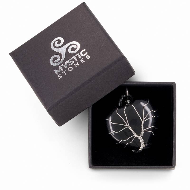 Colar Coração Obsidiana Negra