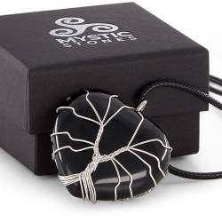 Black Obsidian Heart Pendant, natural energy stone, protective and healing amulet.