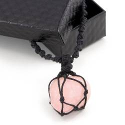 Handcrafted Stone Pendant – Rose Quartz