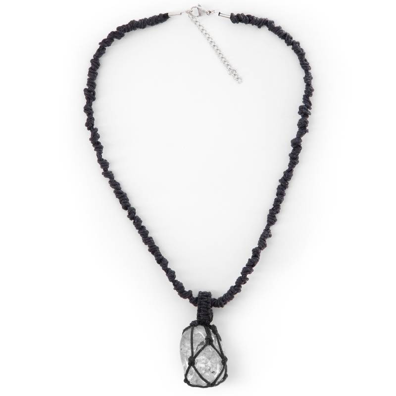Handcrafted Stone Pendant – Crystal Quartz, clarity & harmony healing stone.
