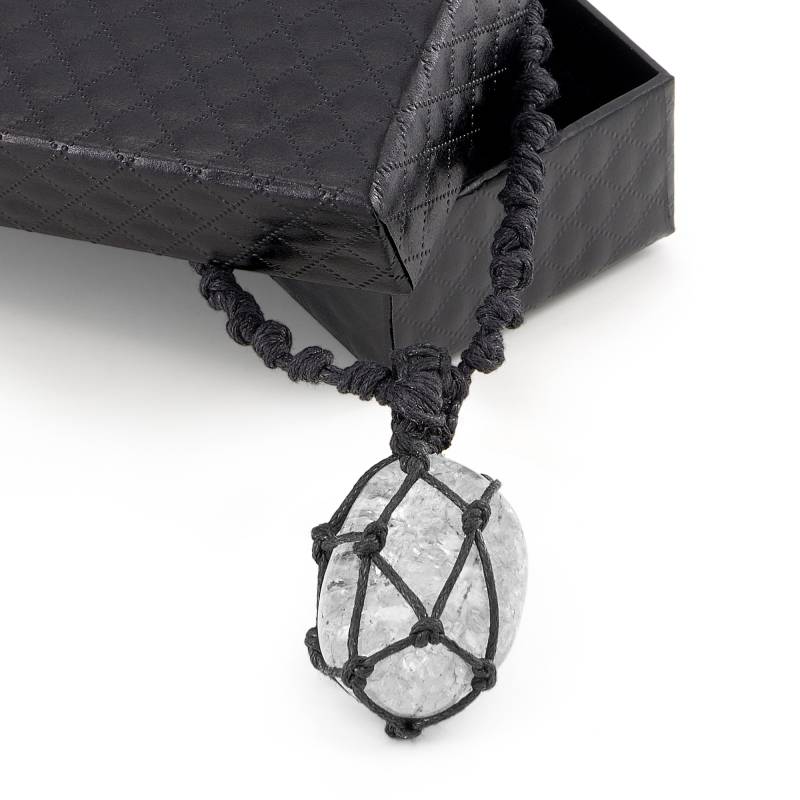 Handcrafted Stone Pendant – Crystal Quartz, clarity & harmony healing stone.