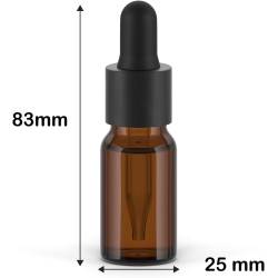 10 ml glass bottle with pipette measurements.