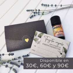 Tarjeta Regalo para compras en Essenciales.com. Tu tienda de aceites esencias y cosmética natural.