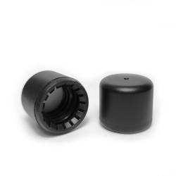 Bouchon noir Din18 lisse avec disque