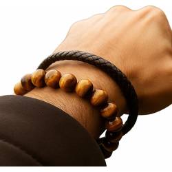 Tigerauge-Perlenarmband