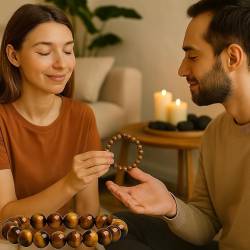 Pulseira de contas Olho de Tigre