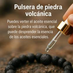 Pulseira de contas Pedra Vulcânica