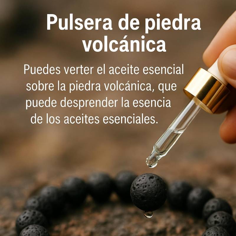 Pulseira de contas Pedra Vulcânica