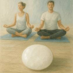 Flat Stone White Quartz