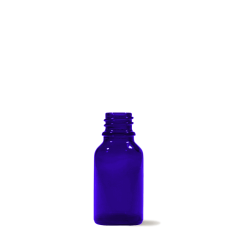 10 ml Bottle - Glass - Cobalt Blue Color