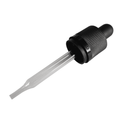 Dropper Pipette Cap for 30ml Bottles - Black - CRC - Tamper Ring
