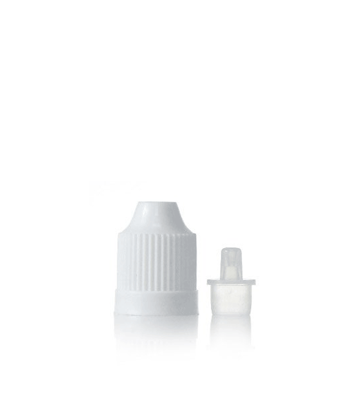 Tapón blanco con gotero para botella plástico 10 ml