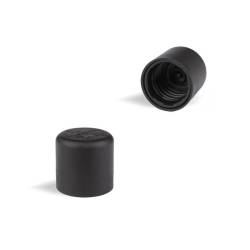 Tapón negro con gotero para botella vidrio din18