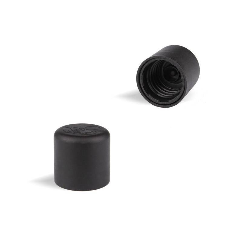 Tapón negro con gotero para botella vidrio din18