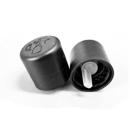 Tapón negro con gotero para botella vidrio din18