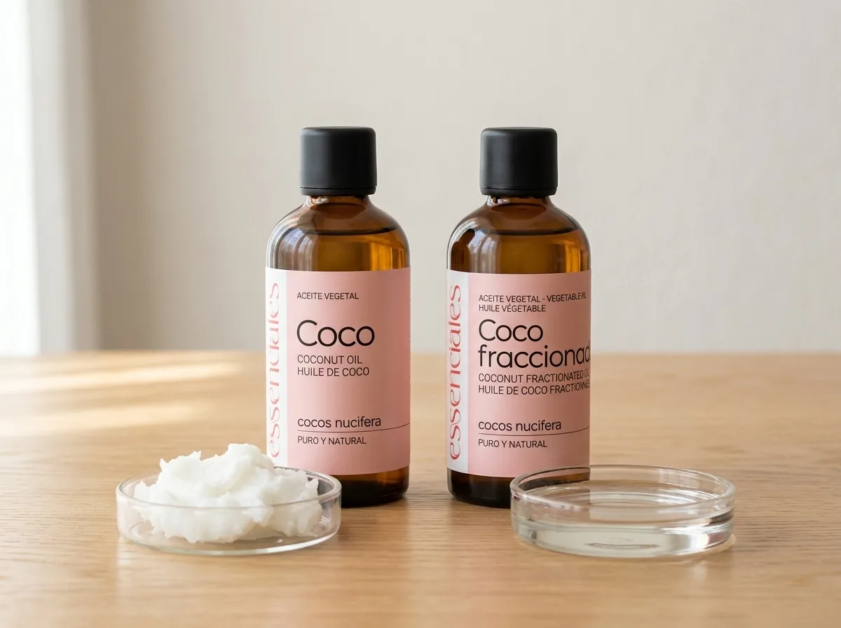 Diferencias entre aceite de coco virgen sólido y aceite de coco fraccionado líquido