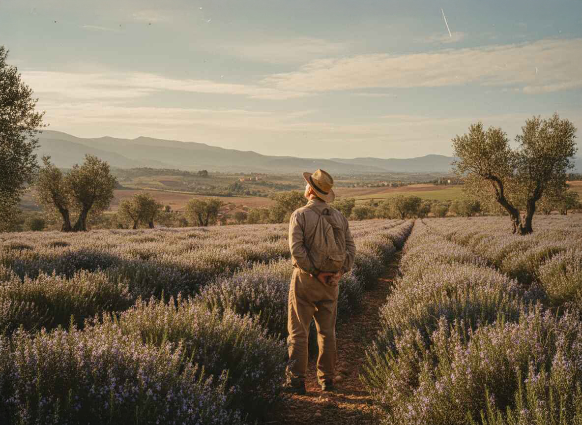 Southern rosemary fields