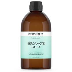 Aceite esencial de Bergamota Extra (entera, sin fraccionar), 100% puro y natural, 500 ml.
