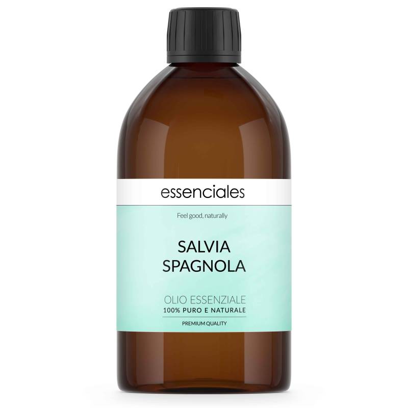 Aceite esencial de Salvia española, 100% puro y natural, 500 ml.
