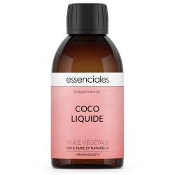 Aceite de coco líquido (fraccionado caprico caprilico), 100% natural,  200 ml
