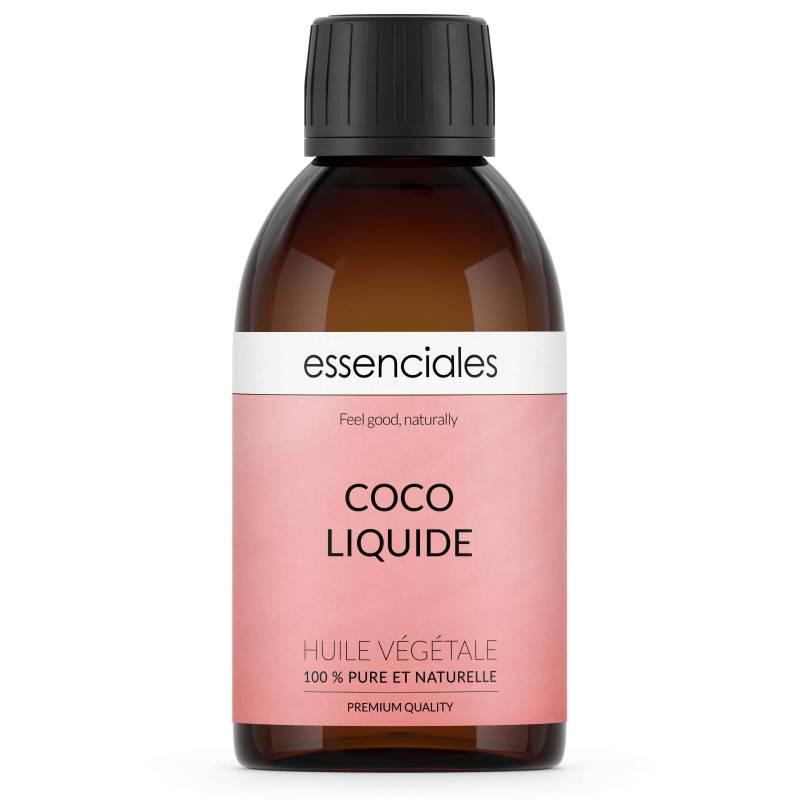 Aceite de coco líquido (fraccionado caprico caprilico), 100% natural,  200 ml