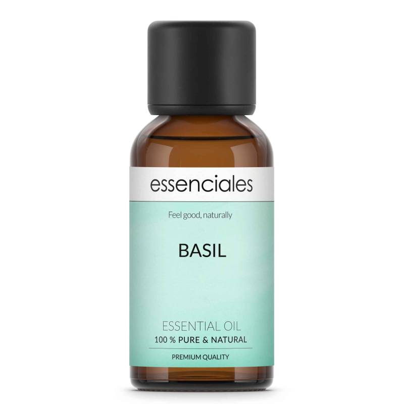 Sweet Basil Essential Oil, 100% pure & natural, includes pipette dropper, 30 ml.