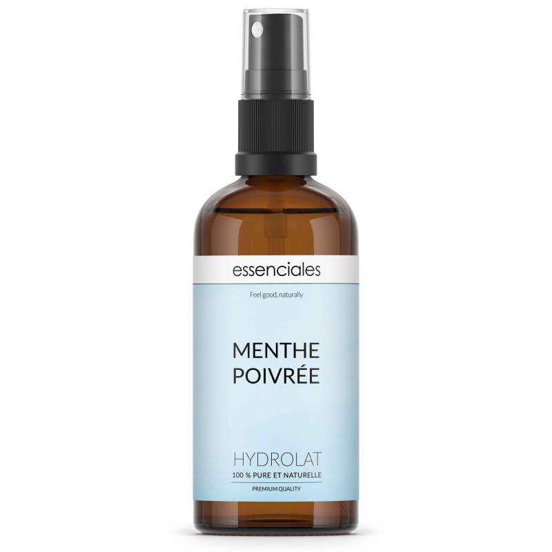 Agua de menta piperita, hidrolato 100% puro y natural, 100 ml.