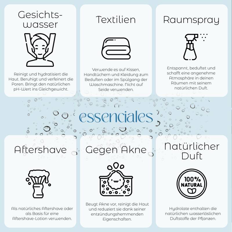 Wasser aus Pfefferminze -  100% natürliches Hydrolat | Essenciales.com