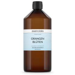 Agua de azhar natural, hidrolato puro y natural de Azahar, flor de naranja amarga, 1 litro.