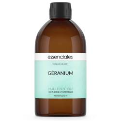 Aceite esencial de Geranio, 100% puro y natural, 500 ml.